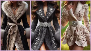 CROCHET CLOTHING KNITTED with Woll #crochet #clothing #knitted #embroidery #dress #coat