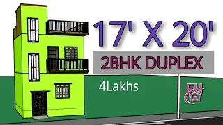 17x20 house plan||17by 20 house plan ||small house plan ||under 5 lakhs house