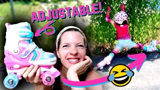 Our 3 Kids Trying Adjustable Roller Skates 😂😂😂  ENJOY!