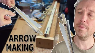 Making a Medieval arrow from start to finish - test for arrow making course
