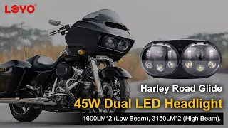 45W Dual LED Headlight For Harley Road Glide | LOYO Light