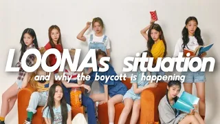 explaining the LOONA boycott.