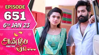 Anbe Vaa Serial | Episode 651 | 6th Jan 2023 | Virat | Delna Davis | Saregama TV Shows Tamil