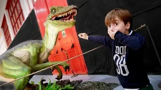 JURASSIC PARK IN REAL LIFE!! Dinosaurs Indoor Playground for Kids