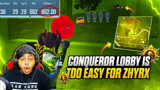 WORLD's Fastest 180 Degree 1vs4 REFLEX HIGH KD Conqueror Zhyrx Gaming BEST Moments in PUBG Mobile