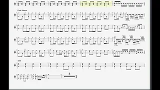 Stone Sour - Through Glass drum tab, score, sheet music