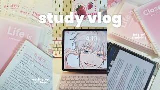 SCHOOL-GIRL VLOG ☁️ waking up at 4am, study tips, productive days in uni, lots of studying & coffee