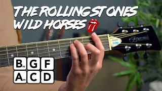 Wild Horses guitar tutorial (standard tuning, simple chords) The Rolling Stones