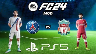 FC 24 PSG - LIVERPOOL | PS5 MOD 24/25 Ultimate Difficulty Career Mode HDR Next Gen