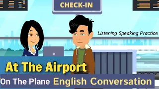 At the airport Conversation, on the plane Conversation || English Speaking practice || Learn English