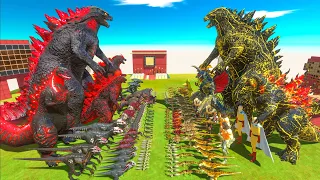 Dark Devil Monster War - Team Legendary Devil Godzilla 2014 VS Team Yellow Thunder Godzilla - ARBS