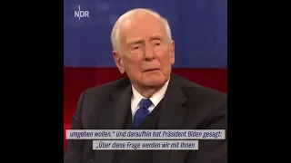 Klaus von Dohnanyi über Putin und Biden im NDR