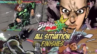 JoJo's Bizarre Adventure: All Star Battle - All Situation Finishes!
