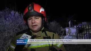 JAWOR. Pożar garażu w Męcince