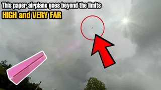 paper plane beyond limits! fly 50 meters - how to make an origami paper airplane fly very far