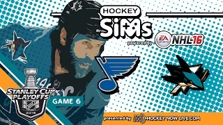 Blues vs Sharks: Game 6 (NHL 16 Hockey Sims)