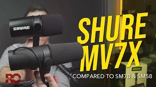 Shure MV7X Microphone Review with Samples Comparing the SM7B and SM58