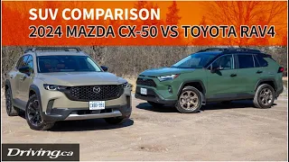 2024 Toyota RAV4 vs Mazda CX-50 | SUV Comparison | Driving.ca