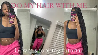 DO MY HAIR WITH ME| GRWM. TUTORIAL. Q&A. ⭐️ vlog 002