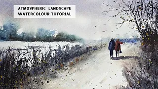 Watercolour Landscape Tutorial For Beginners + How  To Fix Warped Paintings