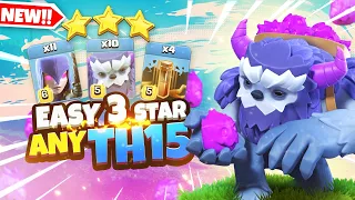 Th15 Yeti Witch Attack With 4 Earthquake Spell | Best Th15 Attack Strategy in Clash of Clans🔥