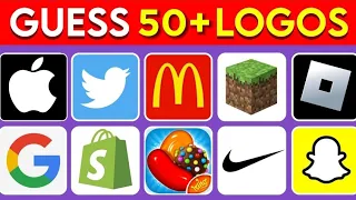 Guess the Logo in 3 Seconds | 50 Famous Logos | Logo Quiz 2024