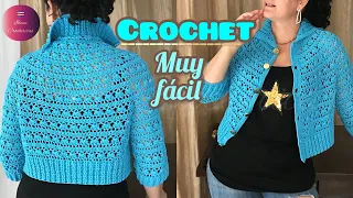 Brisa de Algodón: Suéter Calado a Crochet Tallas chicas y grandes