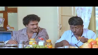 Kashi Eating Food Like Never Had Before | Ravichandran | Annayya Kannada Movie Comedy Scene