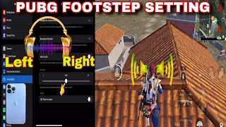 Pubg Mobile Sound Setting in iOS✅✅ Pubg Footstep Right And Left Setting || Pubg Audio setting iOS