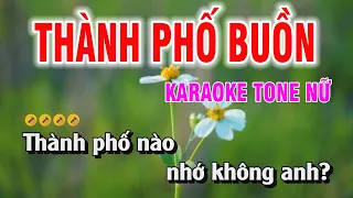 Thành Phố Buồn Karaoke Tone Nữ Nhạc Sống | Trà My