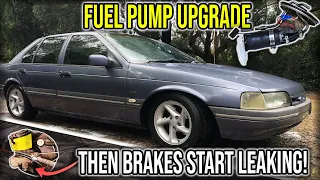 Back Running with Fuel Pump Upgrade… then Brakes Started FAILING! | EB Fairmont Build Pt 4