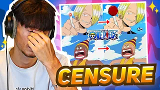 LA CENSURE R🅰️CISTE dans ONE PIECE ! (Nourriture, peau, écriture, pistolet,...)