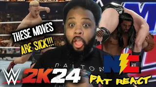 WWE 2K24 All New Moves REACTION!!! -The Fat REACT!
