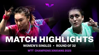 Xiaona Shan vs Manika Batra | WS R32 | WTT Champions Xinxiang 2023