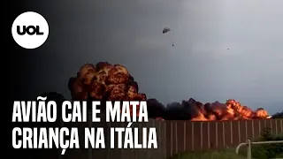 Avião atinge carro e mata crinça de 5 anos na Itália