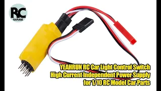 YEAHRUN RC Car Light Control Switch High Current Independent Power Supply for 1/10 RC Model Car Part