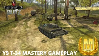 WoT Blitz | Y5 T-34 Ace Mastery Gameplay