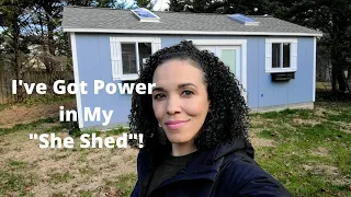 My "She Shed" Has Electricity! Here's How It Was Done - (PART 2 of 2) - Thrift Diving