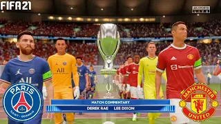 FIFA 21 | Leo Messi vs Cristiano Ronaldo - PSG vs Manchester United - UEFA Super Cup - Full Gameplay