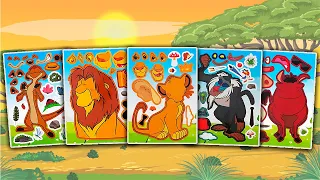 THE LION KING STICKER BOOK MAKEOVER | SIMBA, MUFASA, RAFIKI, TIMON AND PUMBAA