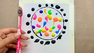 Magical Moon Night Acrylic Painting with Toothbrush | Easy Painting for Beginners Step by Step