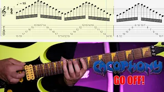 Cacophony 6 String Sweep Picking Arpeggios Lesson with Tabs