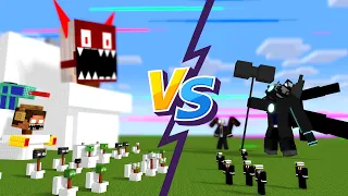 Minecraft Mobs : Become Skibidi Toilet GIANT VS CAMERAMAN TITAN  - Minecraft Animation