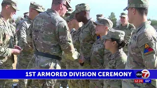 The 1st Armored Brigade Combat Team ceremony