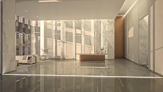 Modern apartment building secondary entrance and elevator lobby with narration #interiordesign 11.ai