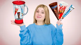 مزجت أغرب نكهات الايس كريم بالخلاط وجربتهم🍦😍 (الطعم صدمني!!!)