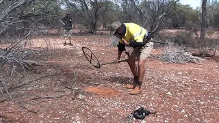 Mates and Gold - Searching for small gold using the Garrett ATX with large coil