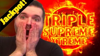 I TOOK A RISK...And IT PAID OFF! MASSIVE JACKPOT HAND PAY! Triple Supreme Extreme Slot!