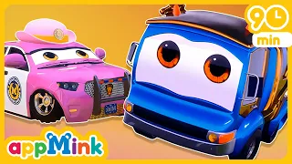 🚒🚙Baby Trucks and Cars  🚗 Little Wheels, Big Adventures  🚕🚚 #appmink #nurseryrhymes #kidssong