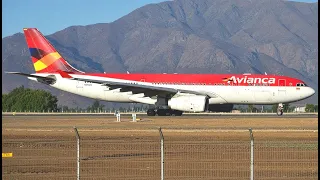 Avianca Airbus A330-243 (N974AV) takeoff at Santiago Pudahuel Airport (SCL/SCEL)
